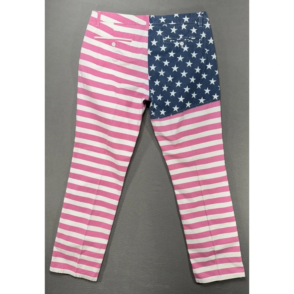 Bonobos Pants Mens Sz 36x34 Straight Flag Stars Stripes Patriotic Faded Festival